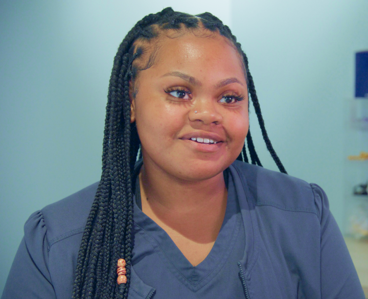 babson employee with a career in testing blood